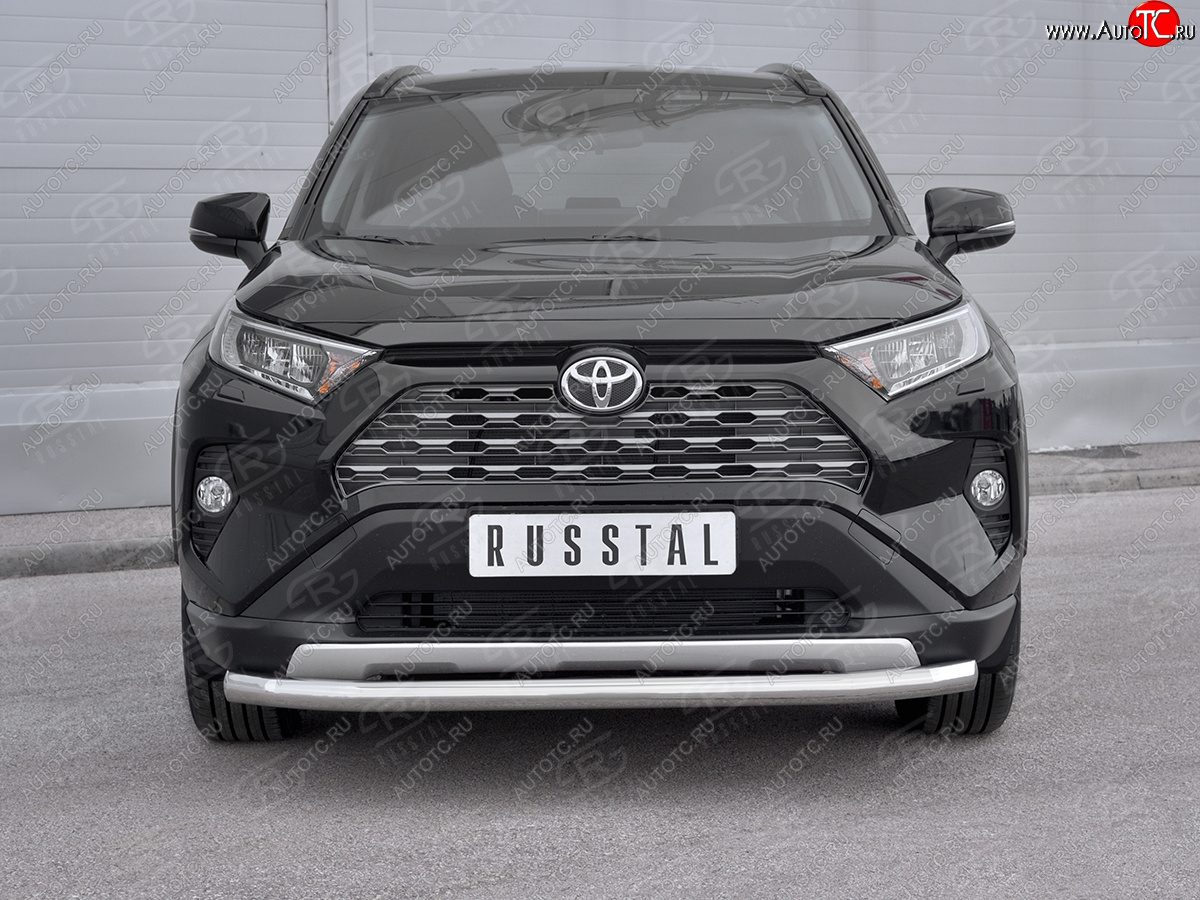 18 199 р. Защита переднего бампера (Ø63 мм, нержавейка) SLITKOFF  Toyota RAV4  XA50 (2018-2024) 5 дв. дорестайлинг  с доставкой в г. Владивосток