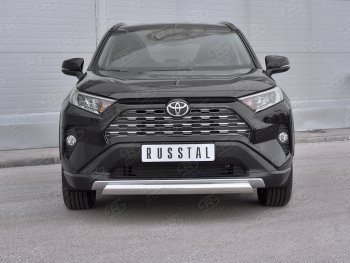 15 999 р. Защита переднего бампера (Ø75х42 мм, нержавейка) Russtal Toyota RAV4 XA50 5 дв. дорестайлинг (2018-2024)  с доставкой в г. Владивосток. Увеличить фотографию 2