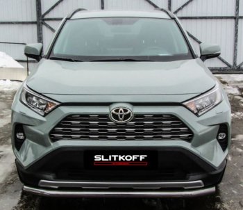 Защита переднего бампера Slitkoff (Ø57 мм) Toyota (Тойота) RAV4 (рав)  XA50 (2018-2025) XA50 5 дв. дорестайлинг