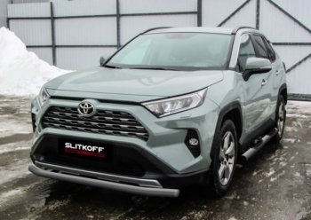 Защита переднего бампера Slitkoff (Ø57 мм) Toyota (Тойота) RAV4 (рав)  XA50 (2018-2024) XA50 5 дв. дорестайлинг