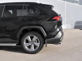 15 999 р. Защита заднего бампера (Ø75х42 мм, нержавейка) Russtal Toyota RAV4 XA50 5 дв. дорестайлинг (2018-2024)  с доставкой в г. Владивосток. Увеличить фотографию 4