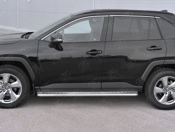 26 999 р. Пороги SLITKOFF d42 с листом  Toyota RAV4  XA50 (2018-2024) 5 дв. дорестайлинг (лист алюминий, труба нержавейка)  с доставкой в г. Владивосток. Увеличить фотографию 2