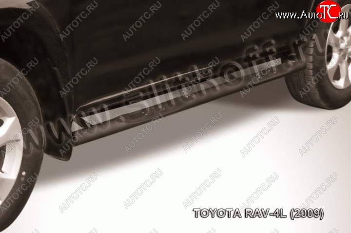 12 349 р. Защита порогов Slitkoff  Toyota RAV4  XA30 (2010-2013) 5 дв. удлиненный 2-ой рестайлинг (Цвет: серебристый)  с доставкой в г. Владивосток