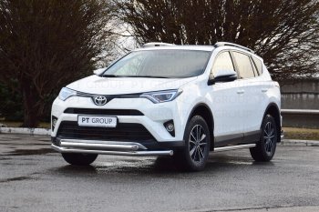 25 999 р. Защита порогов из трубы Ø63 Petroil Tuning Toyota RAV4 XA40 5 дв. рестайлинг (2015-2019) (Нержавеющая полированная сталь)  с доставкой в г. Владивосток. Увеличить фотографию 4