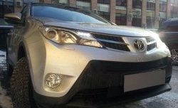 1 469 р. Сетка верхнего воздухозаборника переднего бампера Russtal  Toyota RAV4  XA40 (2012-2015) 5 дв. дорестайлинг (черная)  с доставкой в г. Владивосток. Увеличить фотографию 2