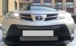 1 539 р. Сетка верхнего воздухозаборника переднего бампера Russtal  Toyota RAV4  XA40 (2012-2015) 5 дв. дорестайлинг (хром)  с доставкой в г. Владивосток. Увеличить фотографию 2