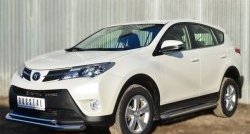 19 749 р. Защита переднего бампера (2 трубыØ63 и 42 мм, нержавейка) SLITKOFF Toyota RAV4 XA40 5 дв. дорестайлинг (2012-2015)  с доставкой в г. Владивосток. Увеличить фотографию 2