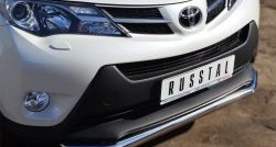 15 999 р. Одинарная защита переднего бампера диаметром 63 мм SLITKOFF Toyota RAV4 XA40 5 дв. дорестайлинг (2012-2015)  с доставкой в г. Владивосток. Увеличить фотографию 2