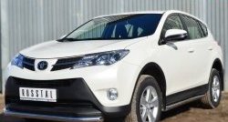 15 999 р. Одинарная защита переднего бампера диаметром 63 мм SLITKOFF Toyota RAV4 XA40 5 дв. дорестайлинг (2012-2015)  с доставкой в г. Владивосток. Увеличить фотографию 4