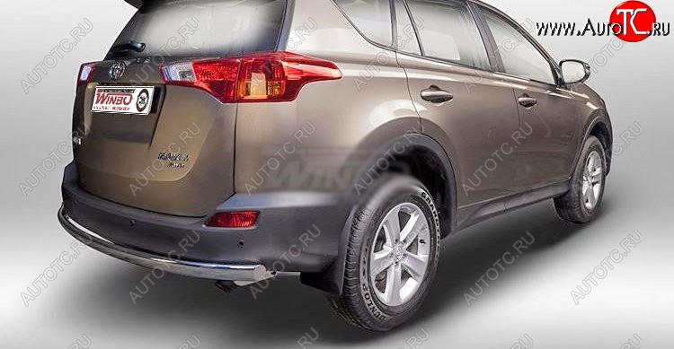 12 499 р. Защита заднего бампера WINBO (Ø76 мм, нержавейка)  Toyota RAV4  XA40 (2012-2015) 5 дв. дорестайлинг  с доставкой в г. Владивосток