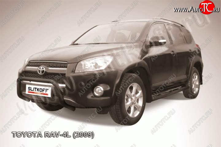 16 999 р. Кенгурятник d57 низкий  Toyota RAV4  XA30 (2009-2010) 5 дв. удлиненный 1-ый рестайлинг (Цвет: серебристый)  с доставкой в г. Владивосток