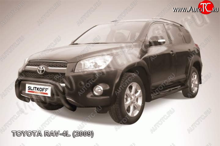 23 549 р. Кенгурятник d76 низкий  Toyota RAV4  XA30 (2009-2010) 5 дв. удлиненный 1-ый рестайлинг (Цвет: серебристый)  с доставкой в г. Владивосток