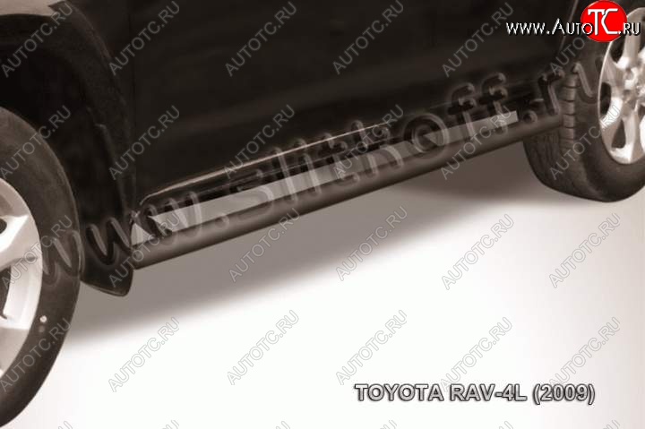 11 099 р. Защита порогов Slitkoff  Toyota RAV4  XA30 (2003-2010) 5 дв. удлиненный дорестайлинг, 5 дв. удлиненный 1-ый рестайлинг (Цвет: серебристый)  с доставкой в г. Владивосток