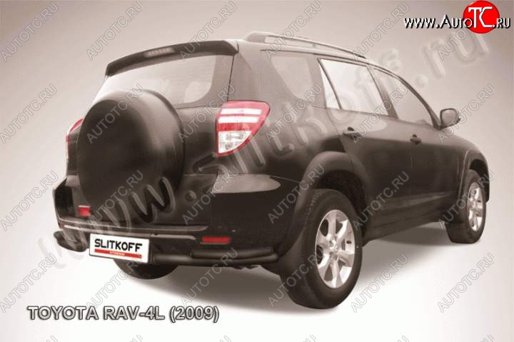 6 999 р. Уголки d57+d42 двойные Toyota RAV4 XA30 5 дв. удлиненный 1-ый рестайлинг (2009-2010) (Цвет: серебристый)  с доставкой в г. Владивосток