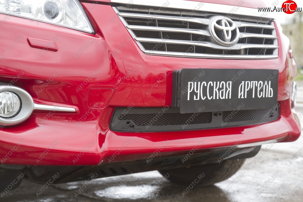 1 349 р. Защитная сетка решетки переднего бампера РА  Toyota RAV4  XA30 (2010-2013) 5 дв. 2-ой рестайлинг  с доставкой в г. Владивосток