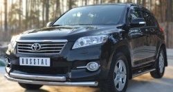 22 399 р. Защита переднего бампера (2 трубыØ76 и 42 мм, нержавейка) SLITKOFF Toyota RAV4 XA30 5 дв. 2-ой рестайлинг (2010-2013)  с доставкой в г. Владивосток. Увеличить фотографию 4