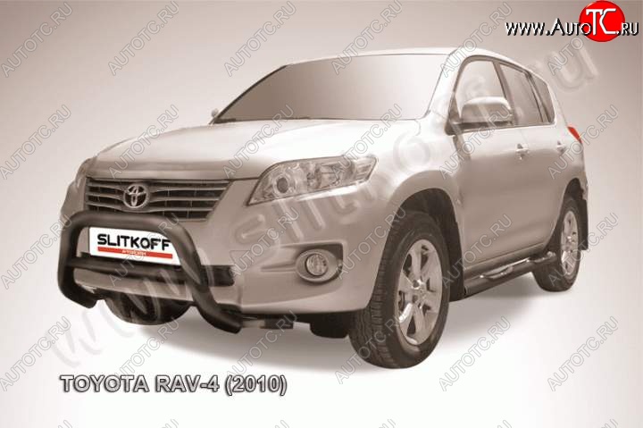 23 549 р. Кенгурятник d76 низкий  Toyota RAV4  XA30 (2010-2013) 5 дв. 2-ой рестайлинг, 5 дв. удлиненный 2-ой рестайлинг (Цвет: серебристый)  с доставкой в г. Владивосток