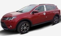 13 849 р. Накладки на стойки дверей СТ Toyota RAV4 XA40 5 дв. дорестайлинг (2012-2015) (Неокрашенные)  с доставкой в г. Владивосток. Увеличить фотографию 3