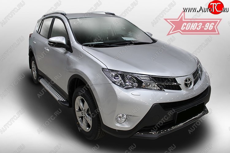 9 089 р. Пороги из алюминиевого профиля Souz-96 Toyota RAV4 XA40 5 дв. дорестайлинг (2012-2015)  с доставкой в г. Владивосток