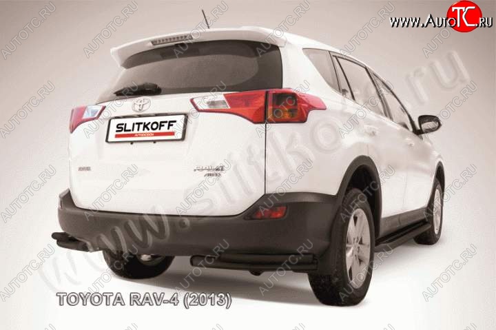 7 599 р. Уголки d57+d42 двойные  Toyota RAV4  XA40 (2012-2015) 5 дв. дорестайлинг (Цвет: серебристый)  с доставкой в г. Владивосток