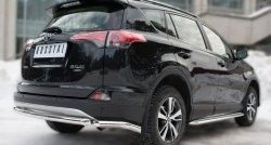 16 749 р. Защита заднего бампера (Ø63 мм уголки, нержавейка) SLITKOFF  Toyota RAV4  XA40 (2015-2019) 5 дв. рестайлинг  с доставкой в г. Владивосток. Увеличить фотографию 4