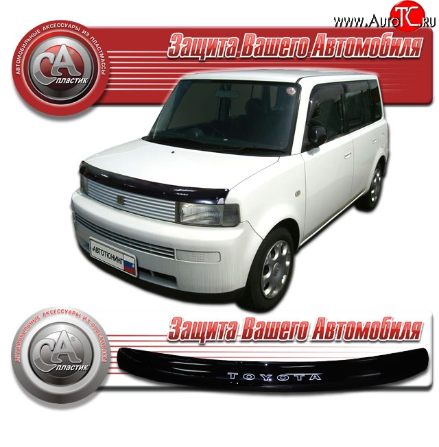 1 899 р. Дефлектор капота CA Plastic  Toyota Scion  XB (2002-2024) (Classic черный, Без надписи)  с доставкой в г. Владивосток