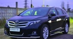 18 799 р. Защита переднего бампера (2 трубыØ42 мм, нержавейка) SLITKOFF Toyota Venza GV10 рестайлинг (2012-2016)  с доставкой в г. Владивосток. Увеличить фотографию 3