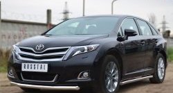 14 999 р. Одинарная защита переднего бампера диаметром 63 мм SLITKOFF  Toyota Venza  GV10 (2012-2016) рестайлинг  с доставкой в г. Владивосток. Увеличить фотографию 4