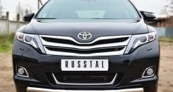 Одинарная защита переднего бампера диаметром 63 мм SLITKOFF Toyota Venza GV10 рестайлинг (2012-2016)