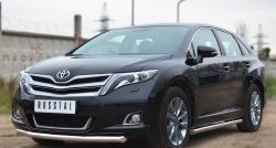 14 849 р. Защита порогов из круглой трубы диаметром 63 мм Russtal Toyota Venza GV10 рестайлинг (2012-2016) (Защита порогов с со скосами на торцах (вариант 1))  с доставкой в г. Владивосток. Увеличить фотографию 4