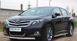 14 849 р. Защита порогов из круглой трубы диаметром 63 мм Russtal Toyota Venza GV10 рестайлинг (2012-2016) (Защита порогов с со скосами на торцах (вариант 1))  с доставкой в г. Владивосток. Увеличить фотографию 7