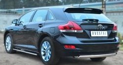 16 849 р. Защита заднего бампера (Ø75x42 мм, нержавейка) Russtal Toyota Venza GV10 рестайлинг (2012-2016)  с доставкой в г. Владивосток. Увеличить фотографию 3