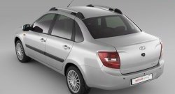 3 059 р. Рейлинги Petroil Tuning на автомобиль Лада Гранта 2190 седан дорестайлинг (2011-2017) (Серебристые)  с доставкой в г. Владивосток. Увеличить фотографию 2