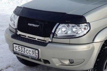 12 499 р. Решетка радиатора CrTuning Уаз Патриот 23632 дорестайлинг пикап (2008-2014) (Сетка черная, С надписью PATRIOT)  с доставкой в г. Владивосток. Увеличить фотографию 7