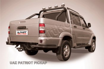 Защита заднего бампера Slitkoff (d57 и 42 мм, уголки) Уаз (uaz) Патриот (Patriot)  23632 (2008-2014) 23632 дорестайлинг пикап