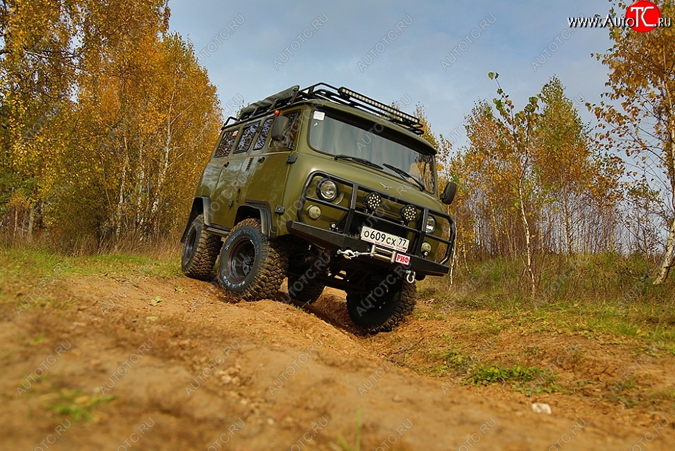 27 649 р. Бампер передний РИФ (силовой) Уаз Буханка 452 2206 микроавтобус (1965-2024) (С защитной дугой, без внутренних усилителей)  с доставкой в г. Владивосток