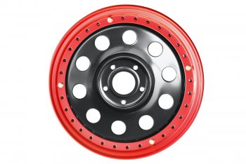 13 999 р. Штампованый диск OFF-ROAD Wheels (усиленный, с бедлоком) 8.0x17   (Цвет: черный-красный)  с доставкой в г. Владивосток. Увеличить фотографию 2