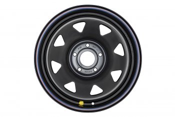 8 449 р. Штампованый диск OFF-ROAD Wheels (усиленный, треугольник мелкий) 8.0x17   (Цвет: черный)  с доставкой в г. Владивосток. Увеличить фотографию 2