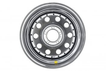 7 349 р. Штампованый диск OFF-ROAD Wheels (усиленный, круг) 8.0x15   (Цвет: хром)  с доставкой в г. Владивосток. Увеличить фотографию 2