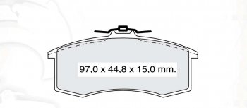 769 р. Колодка переднего дискового тормоза DAFMI Лада Ока 1111 (1988-2008)  с доставкой в г. Владивосток. Увеличить фотографию 3