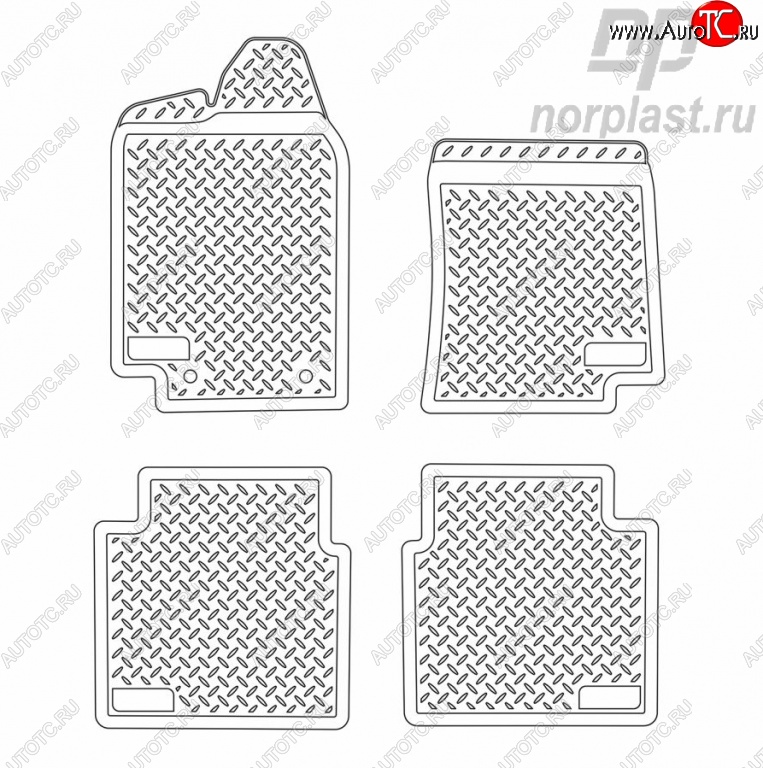 1 999 р. Комплект ковриков в салон Norplast-эконом  Лада 2101 - 2107  с доставкой в г. Владивосток