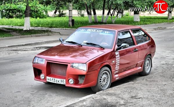 9 599 р. Передний бампер Миллер-2  Лада 2108 - 21099 (Неокрашенный)  с доставкой в г. Владивосток