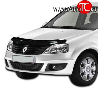 2 879 р. Дефлектор капота NovLine  Renault Logan  1 (2004-2010), Лада Ларгус (2012-2021)  с доставкой в г. Владивосток