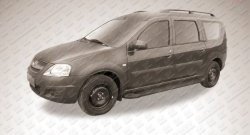 16 999 р. Алюминиевые пороги Slitkoff Optima Black  Лада Ларгус (2012-2025) дорестайлинг R90, рестайлинг R90  с доставкой в г. Владивосток. Увеличить фотографию 2