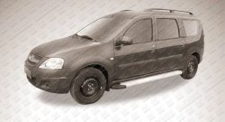 16 999 р. Алюминиевые пороги Slitkoff Optima Silver  Лада Ларгус (2012-2025) дорестайлинг R90, рестайлинг R90  с доставкой в г. Владивосток. Увеличить фотографию 2