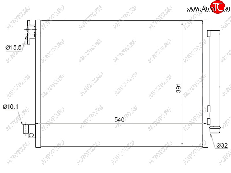 5 999 р. Радиатор кондиционера SAT Renault Duster HS дорестайлинг (2010-2015)  с доставкой в г. Владивосток