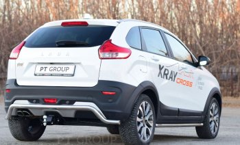 13 999 р. Защита порогов вогнутая Petroil Tuning (Ø51 мм)  Лада XRAY Cross (2018-2022) (Нержавеющая полированная сталь)  с доставкой в г. Владивосток. Увеличить фотографию 2