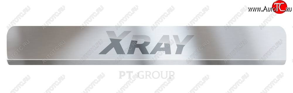 2 399 р. Пороги накладки в проем дверей Petroil Tuning Лада XRAY (2016-2022) (Нержавейка)  с доставкой в г. Владивосток