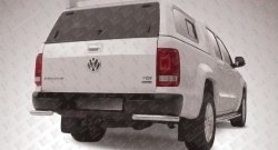 Защита заднего бампера из двух боковых уголков диаметром 57 мм Slitkoff Volkswagen (Волксваген) Amarok (Амарок) (2009-2016) дорестайлинг