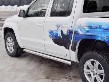 23 699 р. Пороги труба d76 (v2) Russtail  Volkswagen Amarok (2016-2022) рестайлинг  с доставкой в г. Владивосток. Увеличить фотографию 4